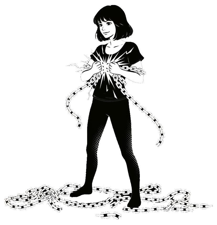 Illustration symbolique du processus de reconstruction après un traumatisme psychique